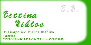 bettina miklos business card